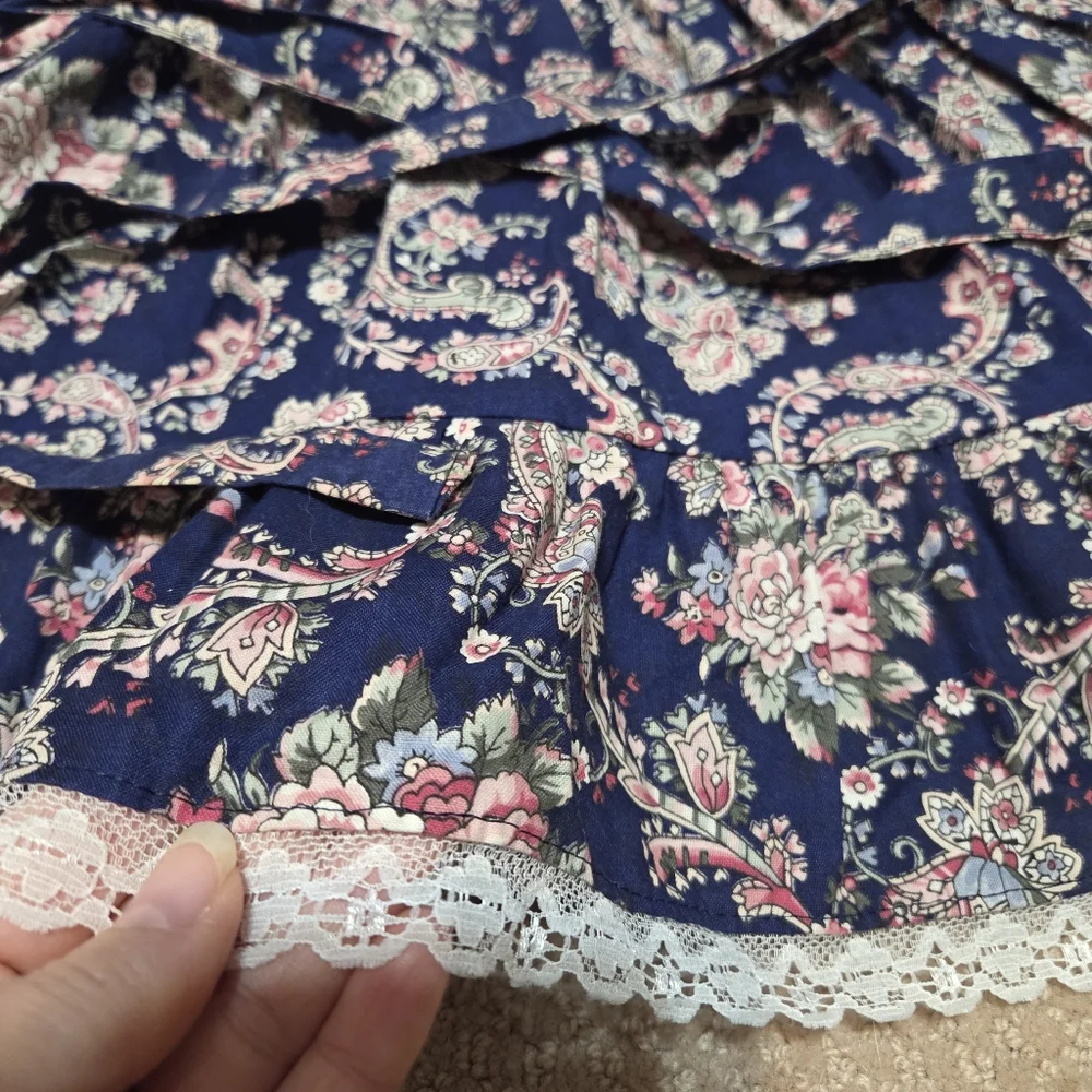 Vintage‎ Dance And Prance 80s Floral Lace Toddler Dress Size 5 Easter Spring